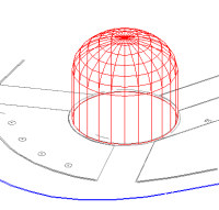 Isometric View of a Dome building