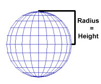 Height based on radius